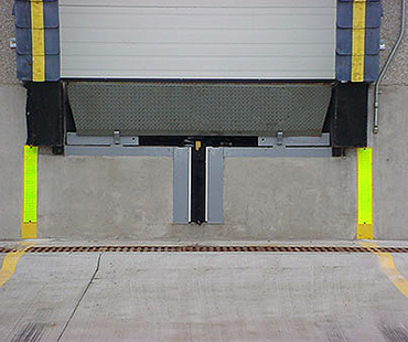 cleveland elyria loading dock bumper guide stripe